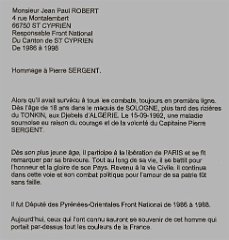 HOMMAGE A PIERRE SERGENT 1926 1992